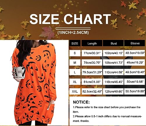 MNLYBABY Women Halloween Sweatshirt Funny Grimace Graphic Print Long Sleeve Shirt Pullover Dress Fall Tops