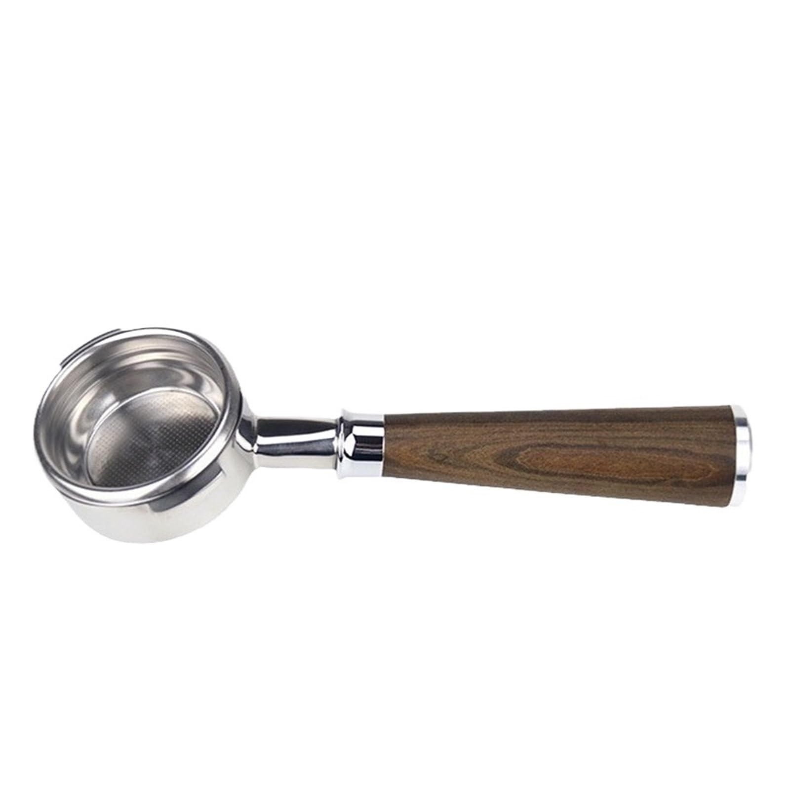 Compatible Con Nuova Simonelli, Cafetera Portafiltro Sin Fondo De Acero Inoxidable De 58 Mm Con Mango De Filtro De Café De Cesta De 2 Tazas De 58 Mm.(A Black Rosewood)