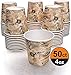 Produktbild 4 oz Pappbecher Getränkebecher für Kaffee, Tee und Wasser - dekorierte Pappbecher 110 ml (50 Stück)