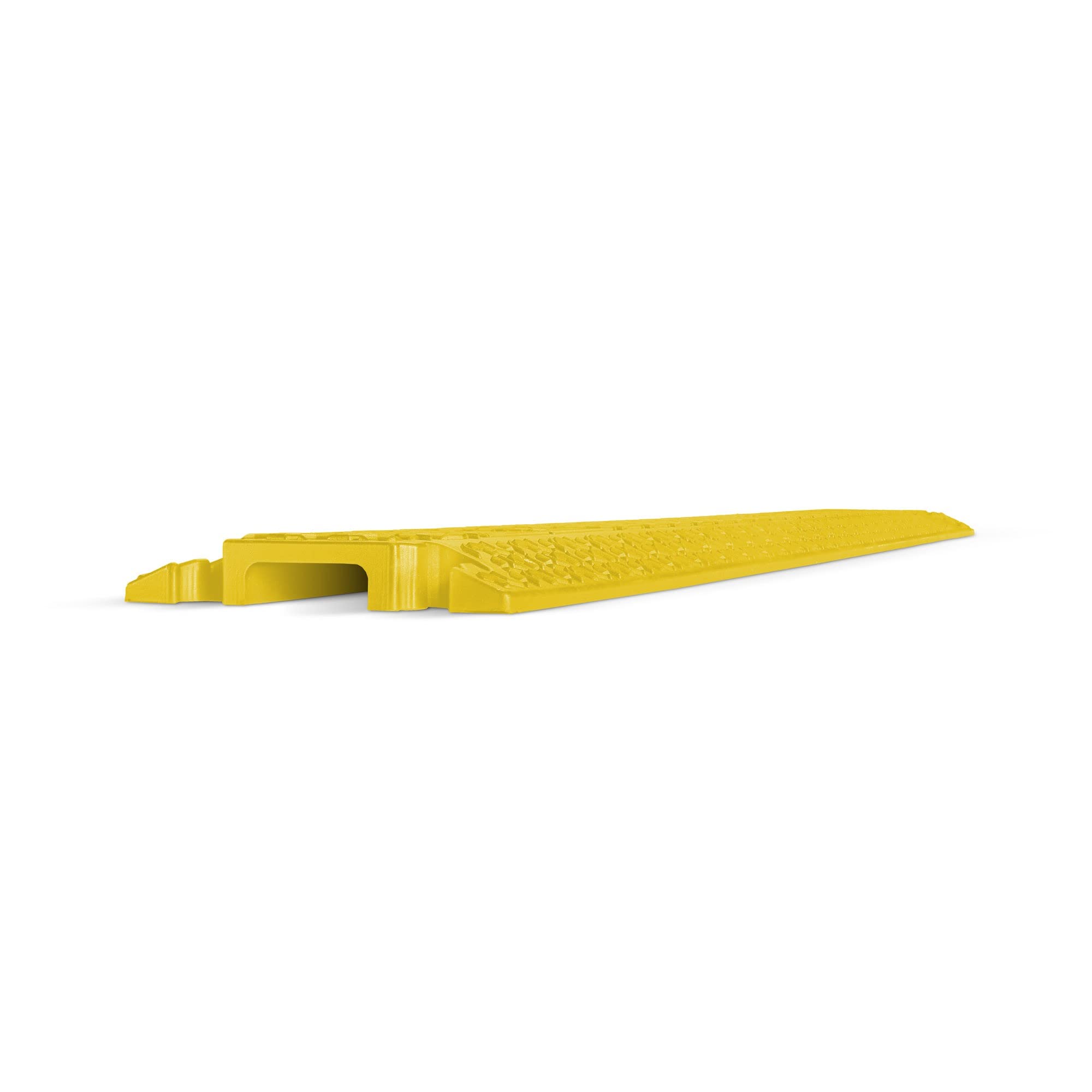 DEFENDER Xpress Drop-Over Kabelbrücke - Kabelschutz für schnelle Kabelabdeckung bei Homeoffice, Gaming, Heimkino, Werkstatt, einfach auflegen, gelb, 40 mm Breite, Höhe 4 cm