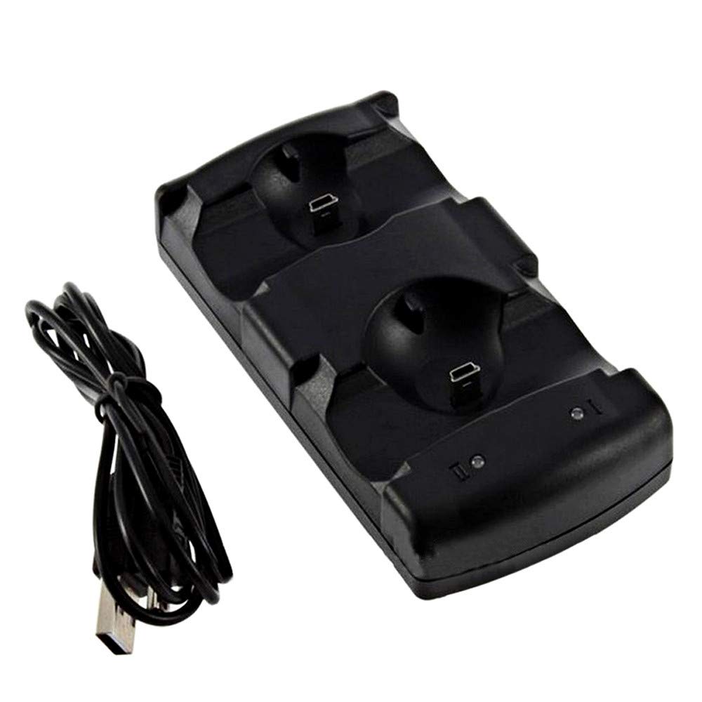 Cargador controlador PS3 2 en 1 estación de repuesto USB dual para accesorios de juego G conducción (As Shown, talla única)