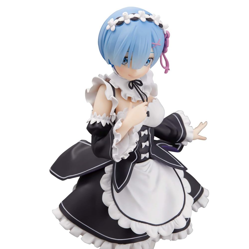 DEXSHUN Re:0 Figura Anime Remu Figura Sirvienta Modelo REM Estatua PVC Manga Girl Colección Regalo