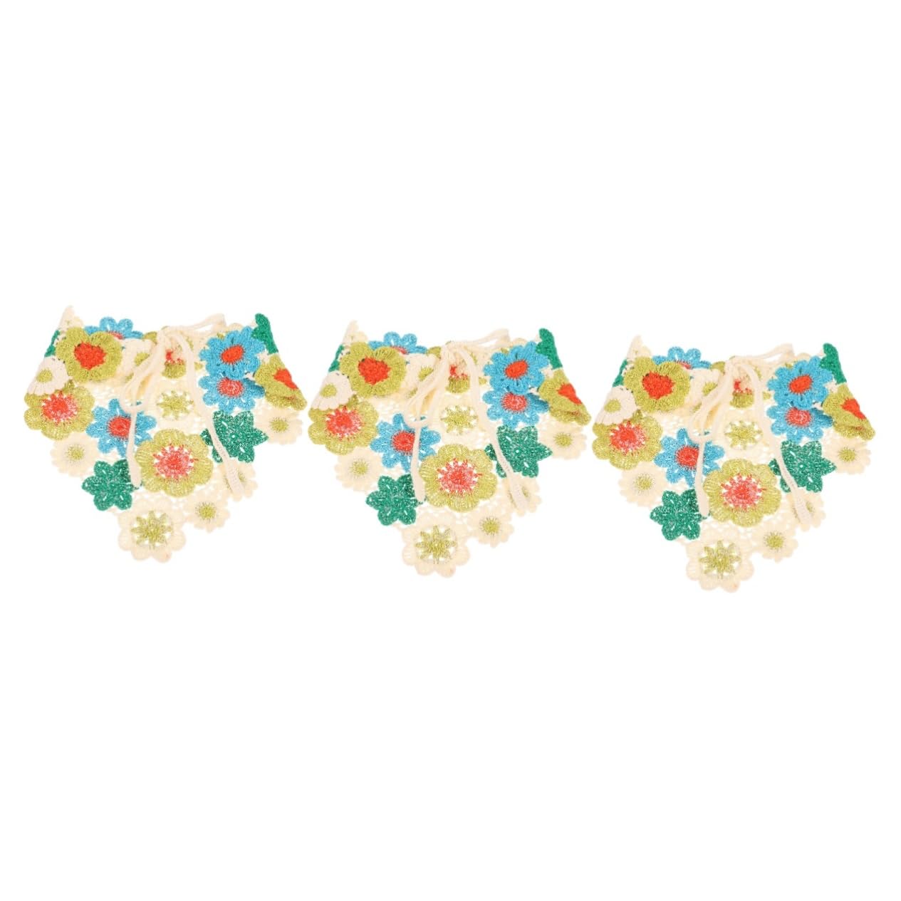 ifundom 3piezas Pañuelo De Ganchillo Para Mujer Diseño Floral Accesorio De Cabello Ligero Para Ocasiones Especiales y Uso Diario