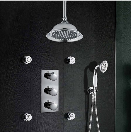 Douche de massage Gowe au plafond laiton pour spa maison relax