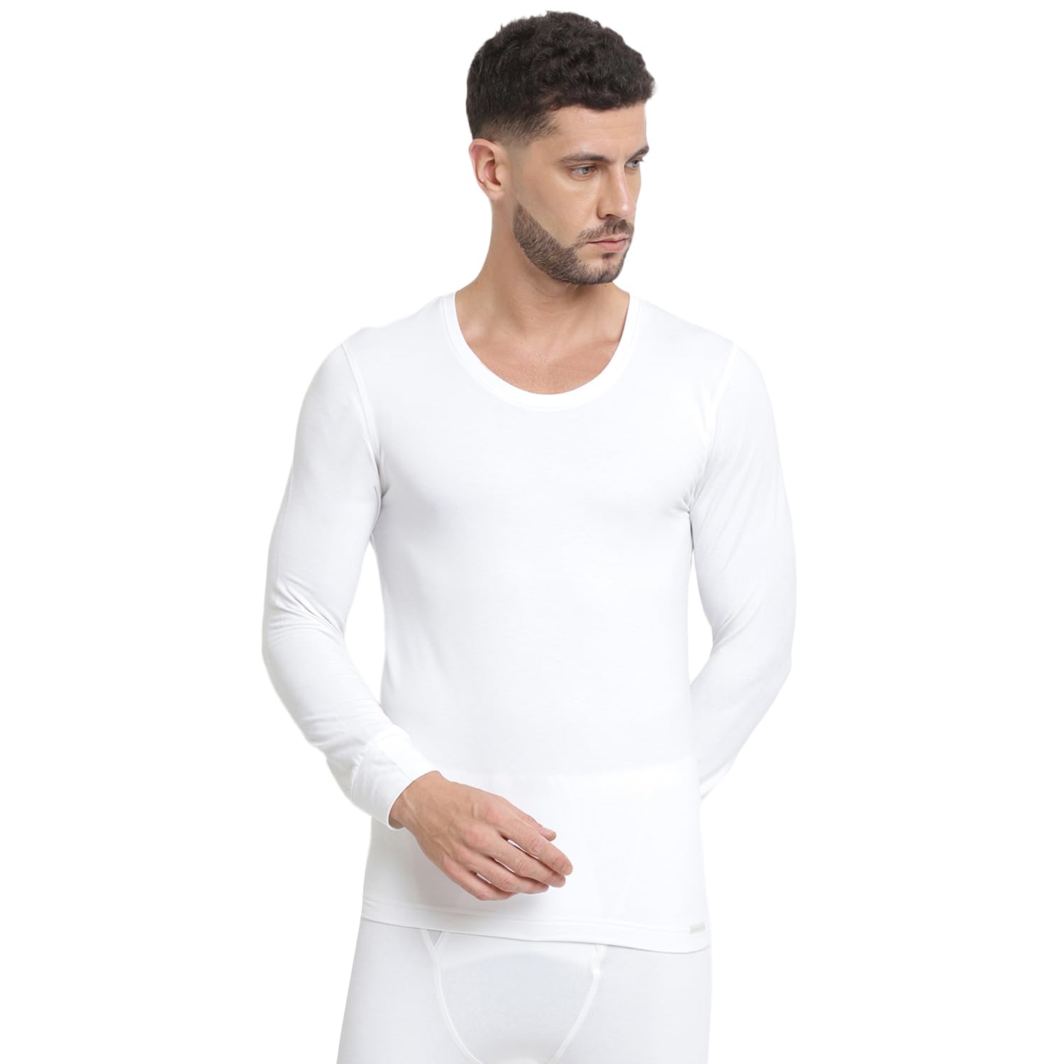 Van HeusenMen's Acrylic Blend Warmtech Skinny Fit Thermal Top - Low Neck, Ultra Soft, Extra Warm