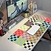 iCasso Checkered Desk Mat, Cute XXL Large Mouse Pad for Desk Cover, Anti-Slip Big Mousepad with Stitched Edges, Keyboard Mat for Computer Desktop Protector (Retro Checkered)
