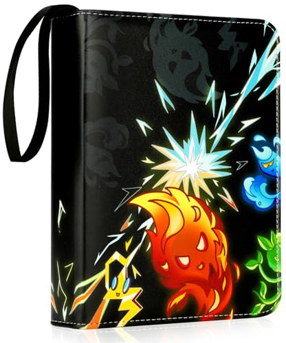 9 Pocket Card Binder for Cards, Trading Card Holder with 50 Removable Sleeves, Card Collection Binder Album Book Case Fits 900 Cards, Toys Gift for Boys Girls Aged 4 to 16