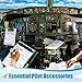 Relaxweex Aviation Pilot Tools Kit E6b Flight Computer Calculator Aviation Aluminum Kneeboard with Elastic Knee Board Strap and Pen Essential Pilot Accessories Gifts