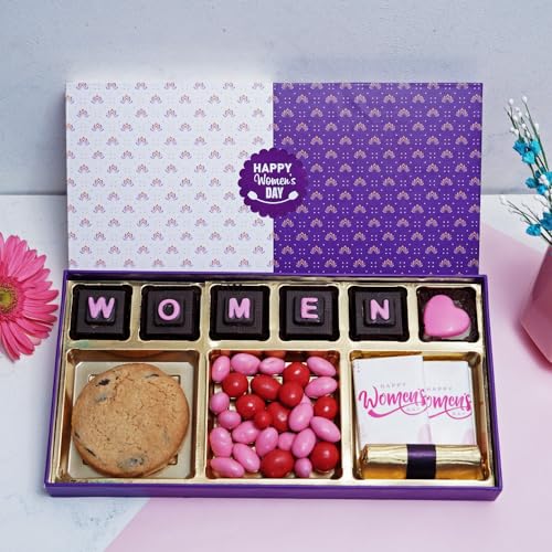 Image of Velvet Fine Chocolates Gift Hamper Chocolate blast 6 assorted chocolates, 1 fruit and nut chocolate log, etc