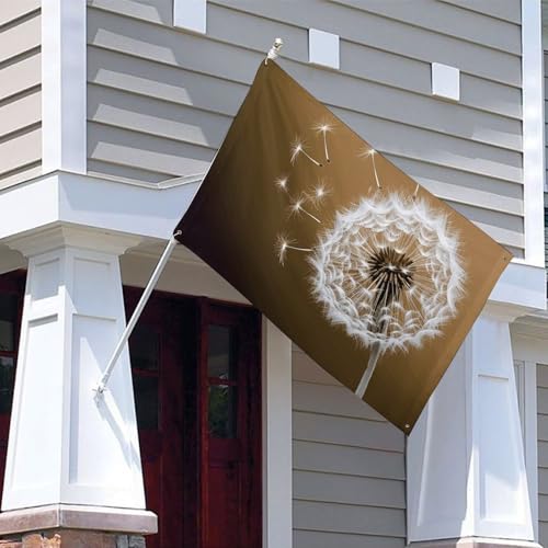 Drapeau pissenlit indéchirable avec 4 œillets pour fixation stable