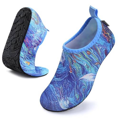 Image of WateLves Womens and Mens Kids Water Shoes Barefoot Quick-Dry Aqua Socks for Beach Swim Surf Yoga Exercise