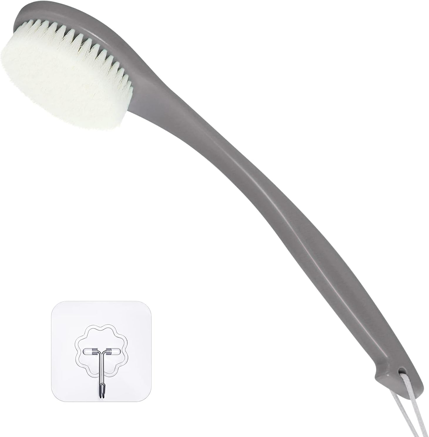 ROLIZOE Bath Brush Long Handle for Shower, Soft Bristle