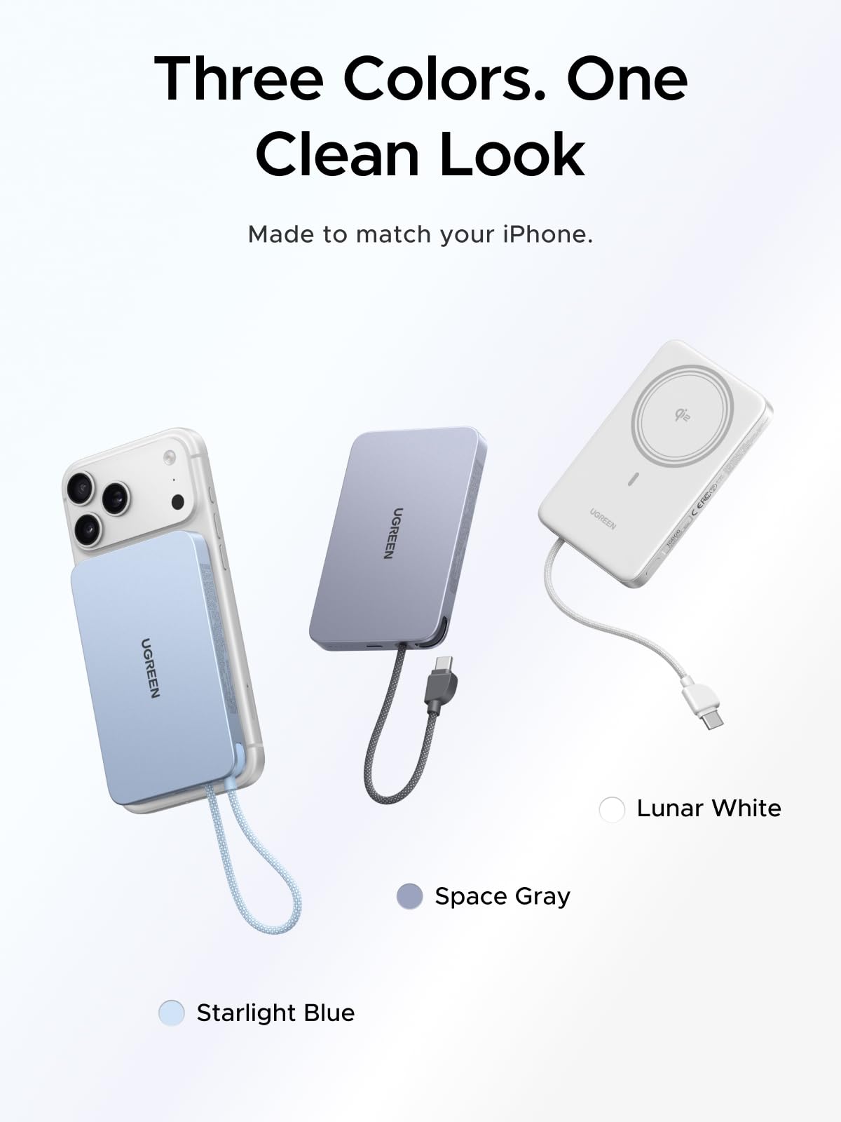 UGREEN MagFlow Air Qi2 15W Ultradelgado Power Bank 10000mAh PD 30W (Gris) | Batería Externa Magnético Inalámbrico Carga Rápida USB C 30W Compatible con Magsafe iPhone 17 16 15 14 13 12 Air Plus Pro Max
