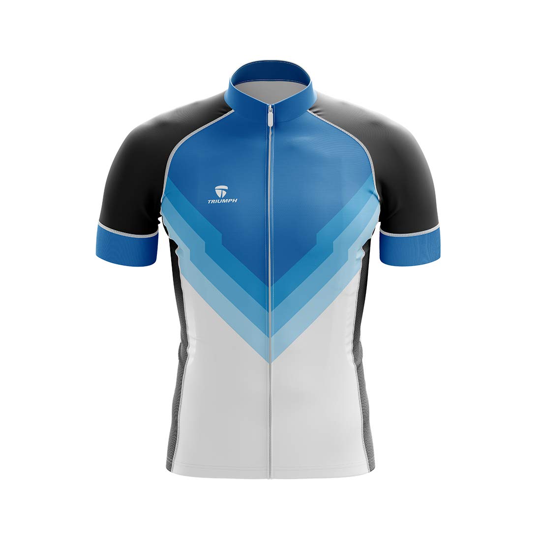 TRIUMPHMen's Polyester Printed Cycling Jersey Blue