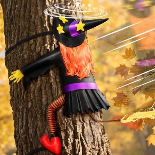Halloween Decorations Outdoor Crashing Witch - 59'' Large Crashing...