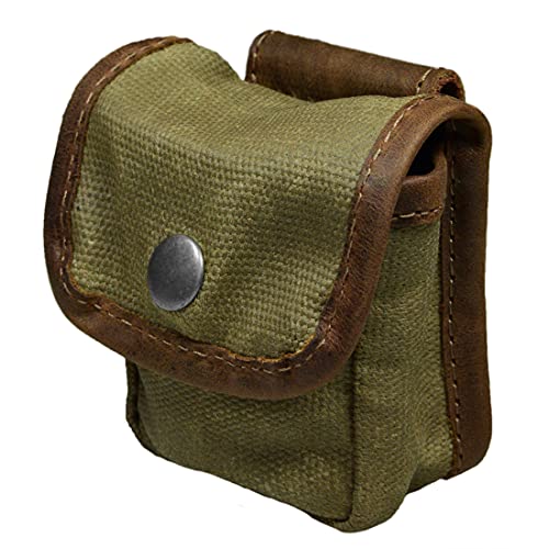 Hide & Drink, Bolsa quadrada com passador de cinto, bolsa de quadril multiuso, bolsa utilitária para caminhadas, pesca, acampamento e acessórios ao ar livre, lona encerada, feita à mão, fadiga