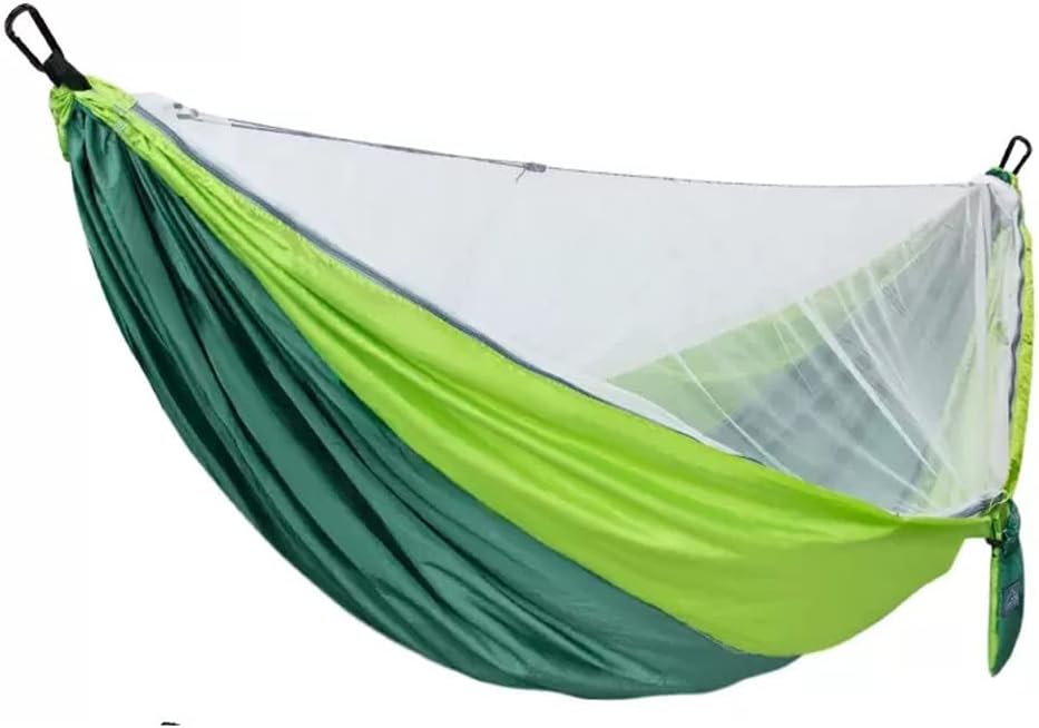 Outdoor Hammock Anti-Rollover Travel Camping Portable Hammock Hanging Chair Outdoor Portable Camping Travel Equipment (Color : Military Green, Size : 290 * 135cm)