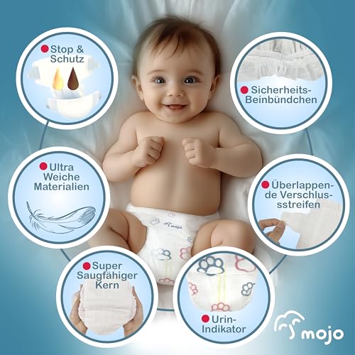 Einweg Babywindeln Größe 4, Auslaufschutz, Ultrasanft, Atmungsaktiv, Superabsorbierend, Unisex 9-14 kg, 108 Stück