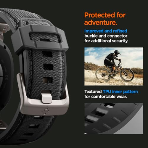 Image of Spigen DuraPro Armor Strap Band for Samsung Galaxy Watch 8 Classic /Watch8 (44mm /40mm), Shock-Absorbing&Rugged Build - Black