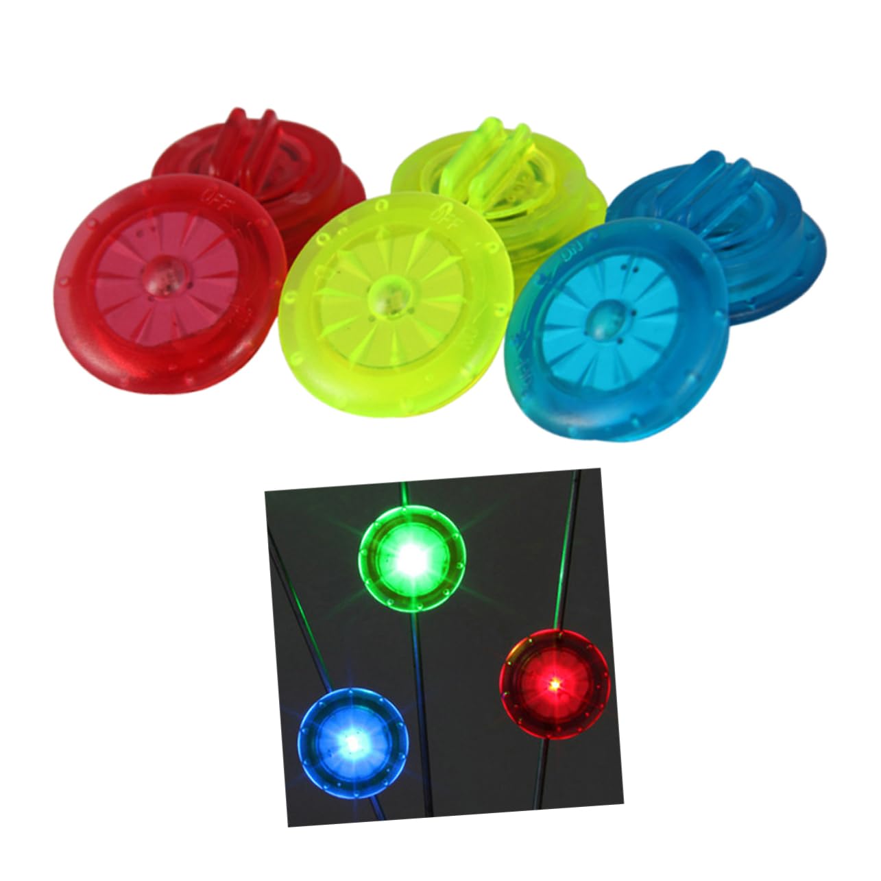 BESPORTBLE 9 Pcs Bike Wheel Lights Ip67 Waterproof Bike Lights for Cycling Easy Install