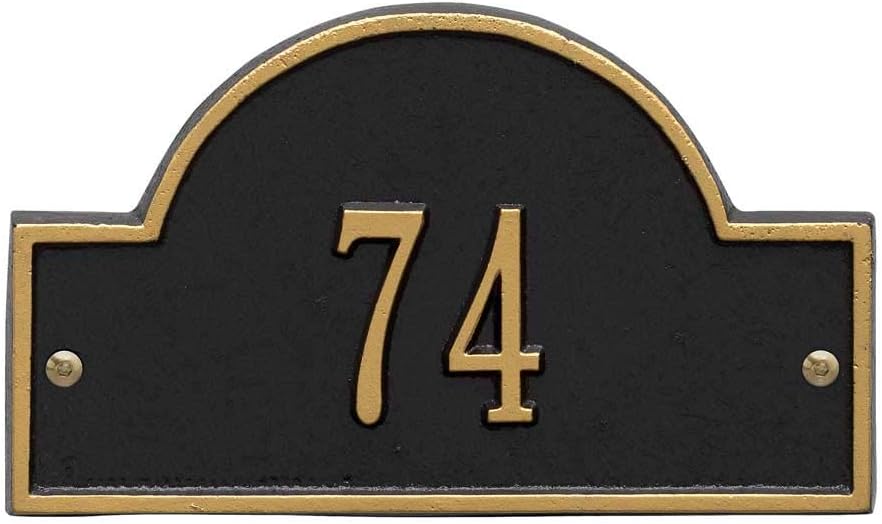 Comfort House Personalized Cast Metal Address Plaque - MADE IN USA Small Custom House Number Address Sign # P2903