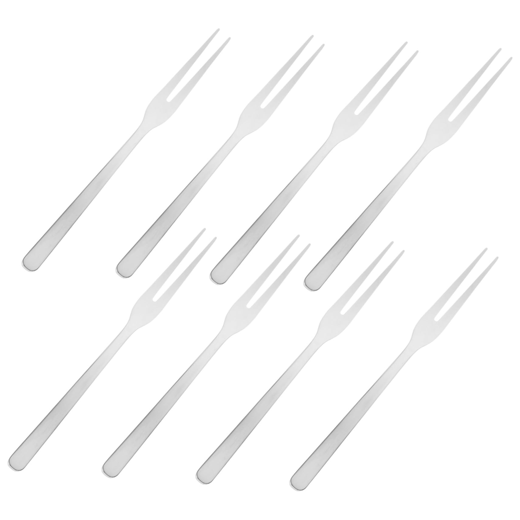 8 pezzi Forchettine in Acciaio Inox per Frutta e Dessert Forchette Riutilizzabili per Antipasti e Insalate Design Elegante e Robusto per Tavola