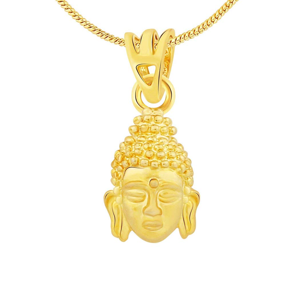 BFCBuddha Gold Plated Brass God Pendant for Men & Women