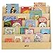 ECR4Kids Birch Book Display Stand with Storage with Rolling Casters, Double-Sided Hardwood Book Shelf Organizer for Kids, 5-Shelves with 2-Shelves, Mobile Display Stand for Classrooms and Home, Natural (ELR-0429)