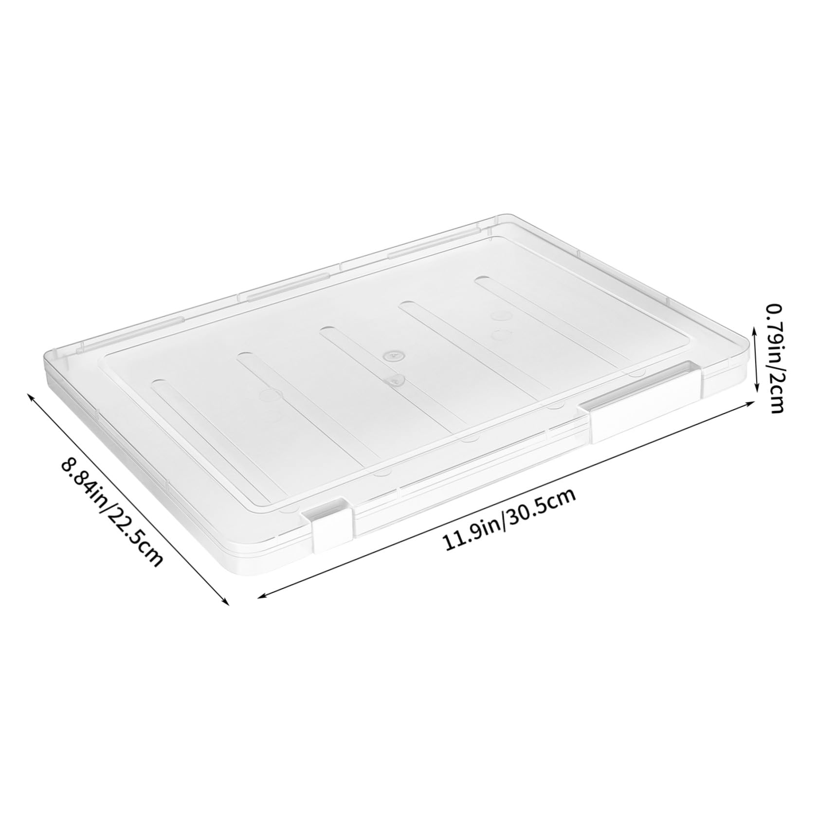 TEHAUX 6 Pezzi Scatola Porta Documenti in Plastica Trasparente A4 per Ufficio e Casa, Organizer File Bianco con Coperchio per Organizzazione Ordinata e Facile Accesso