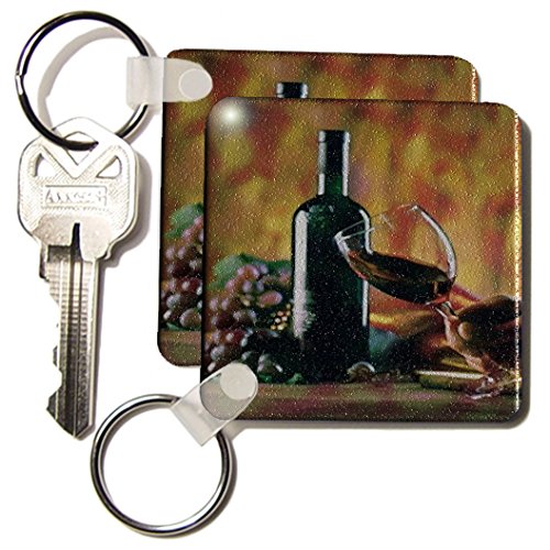 Verre de vin en nappa porte-clés cadeau oenologie lot 2