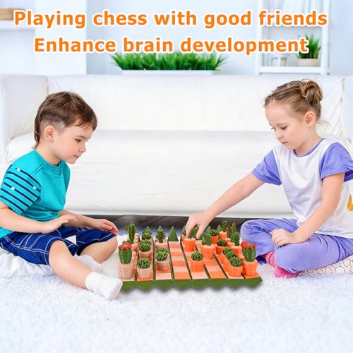Cactus Chess Set con 32 piezas 3D y tablero portátil miniatura 7