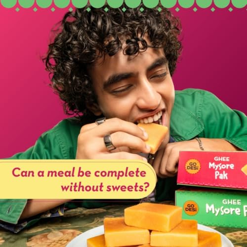 Image of GO DESi - Mysore Pak | Made with Desi Ghee | Indian Mithai | Sweets Gift Pack | 180 /150 grams