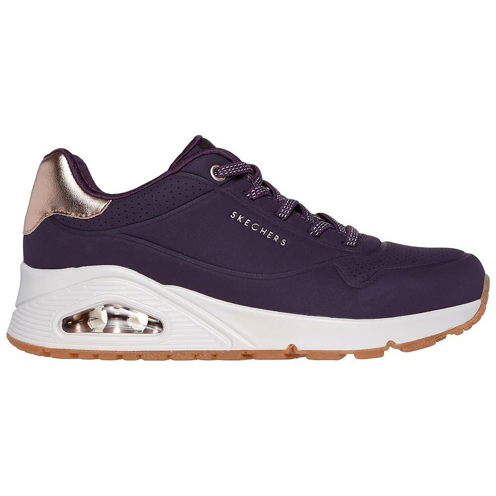 Womens UNO - Shimmer Away Dark Purple Lifestyle Lace Up Shoe-image-28