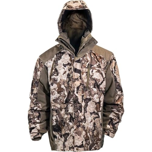 HOT SHOT Men’s 3-in-1 Insulated Camo Hunting Parka, Waterproof Jacket, Versatile Camouflage Hunting Clothes for Men