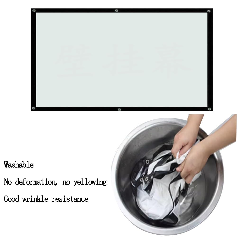 Écran de projection pliable de 60", 72", 83", 83", 100", 120", 120", 150", 150", écran de projection HD portable pour cinéma à domicile, bureau (4:9,4 cm)