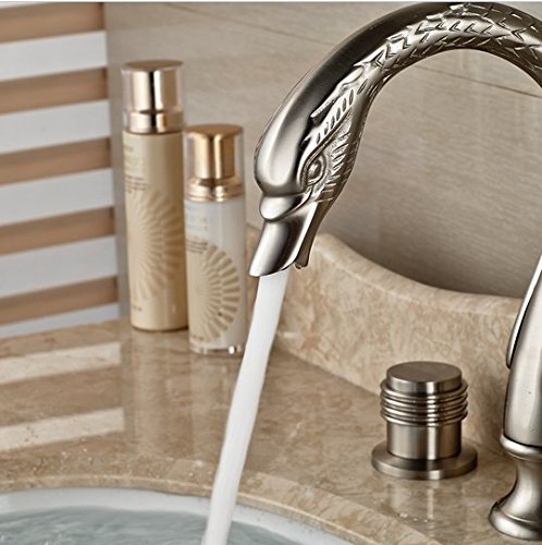 Mélangeur de salle de bain haut de gamme en nickel brossé durable Gowe pour vasque
