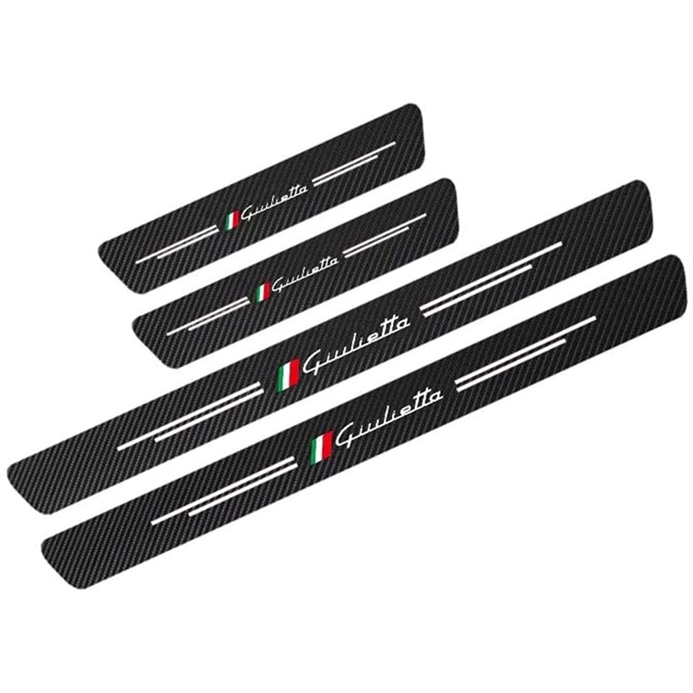 Kit 5 Battitacco In Fibra Di Carbonio Per MG3, MG4 EV, MG5, MG6, HS, Marvel R, ZS – Protezioni Soglia Antigraffio E Antiusura, Adesivi Stylish