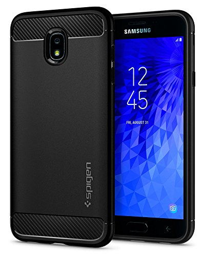 Spigen Rugged Armor Designed for Galaxy J7 Refine Case/Galaxy J7 2018 Case/Galaxy J7 Star Case - Black