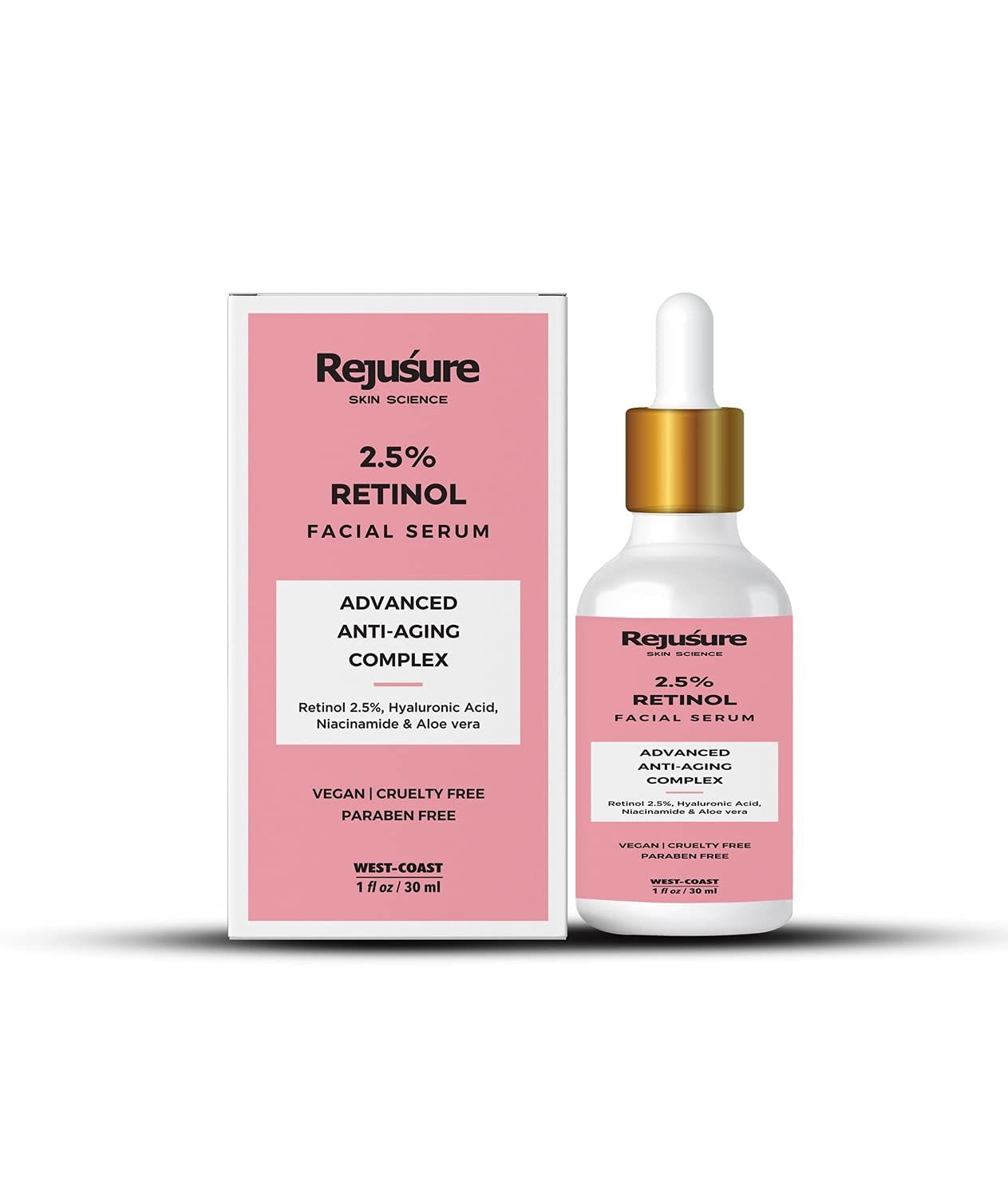 2.5% Retinol Anti-Aging Face Serum for Wrinkles & Fine Lines Boost Collagen & Restoration, 30 millilitre