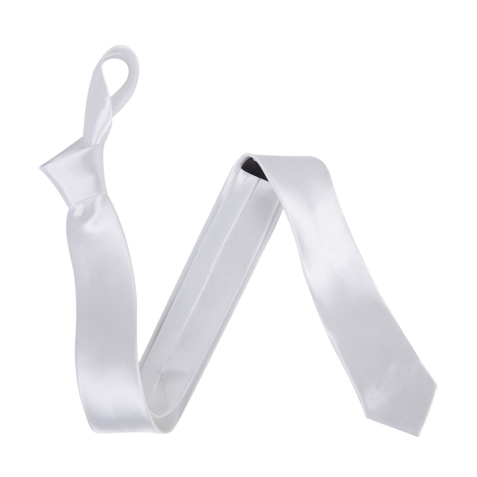 Men’s Skinny Tie | 4.5cm Solid Plain Color Slim Necktie for Smart Casual, Parties, and Weddings
