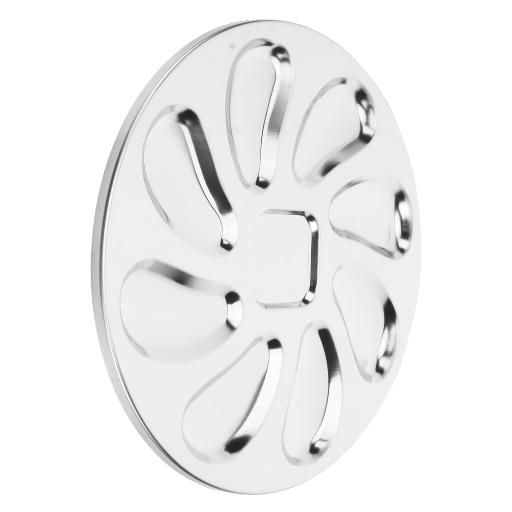 Zerodeko Plat de Service pour Huîtres en Acier Inoxydable Argenté Bord Lisse et Résistant la Rouille, Cuisine et Restaurant
