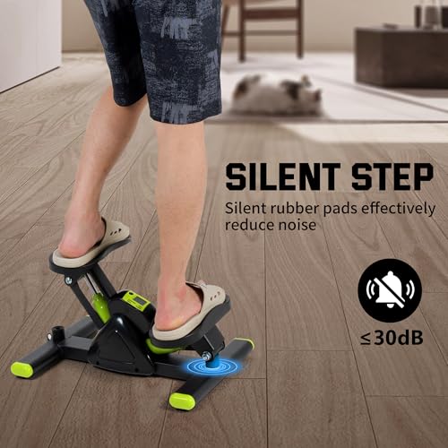 Leikefitness Steppers for Exercise Mini Stair Stepper, Cardio Workout Equipment, Twist Stair Stepper with Resistance Bands Up-Down Motion for Full Body Workout Exercise Equipment for Home (green) - Image 6