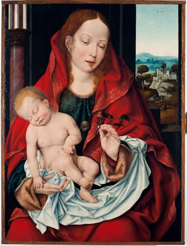 Tableaux Graffiti Art Mural Vierge à l'Enfant Joos Van Cleve Toile 60x90