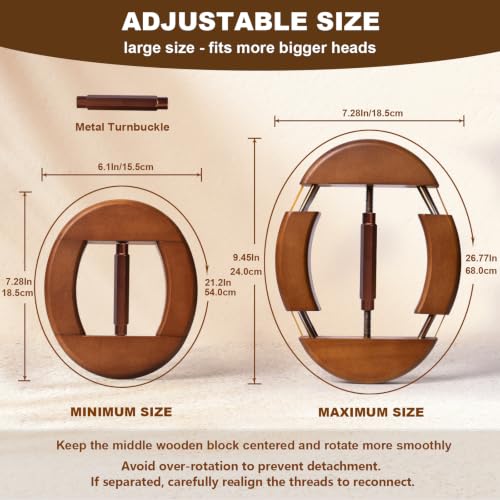 Image of Hat Stretcher 4 Way, Hat Stretcher for Fitted Hats Size 6 7 /8 to 8 1 /2