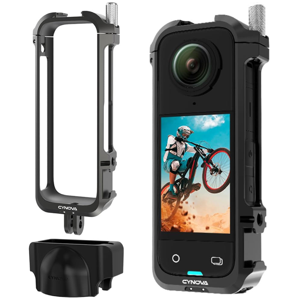 Gabbia in metallo per accessori per fotocamera Insta360 X5 Custodia protettiva per telaio multiuso multifunzione in alluminio/plastica Copriobiettivo in silicone  44