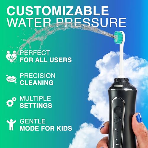 Image of Portable Water Flosser Cordless by Puur Smile - Advanced Dental Care for a Healthier Mouth, Gum, and Teeth - IPX7 Waterproof Oral Irrigator | 7 Replacement Tips, Travel-Friendly, Rechargeable