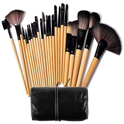 Kit de 24 pinceis para maquiagem profissional com estojo CBR03457