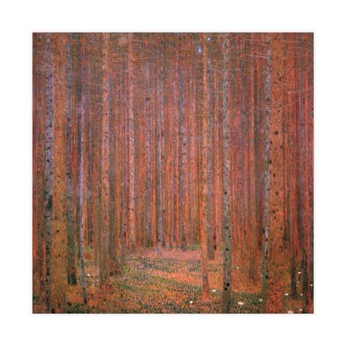 Toile Gustav Klimt Tannenwald 71,1x71,1cm | Tableau décoration murale salon