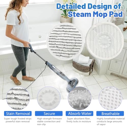 Image of Steam Mop Replacement Pads for Shark S7001 S8201 S8001 S7201 S7000AMZ S7000 S7001TGT S7005 S7020 Series Steam Mop Pads,Steam & Scrub All-in-One Scrubbing Mop Pads,Compare Part #:XKITP7000-4 Pack