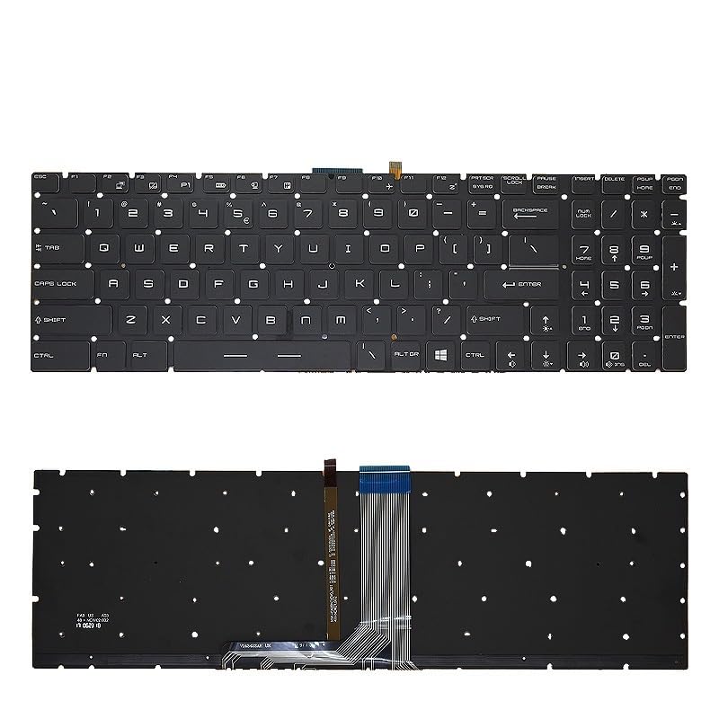 Clavier MSI MS-16JD 16JE Arabe US AR rétroéclairé RGB pour remplacement V143422AK